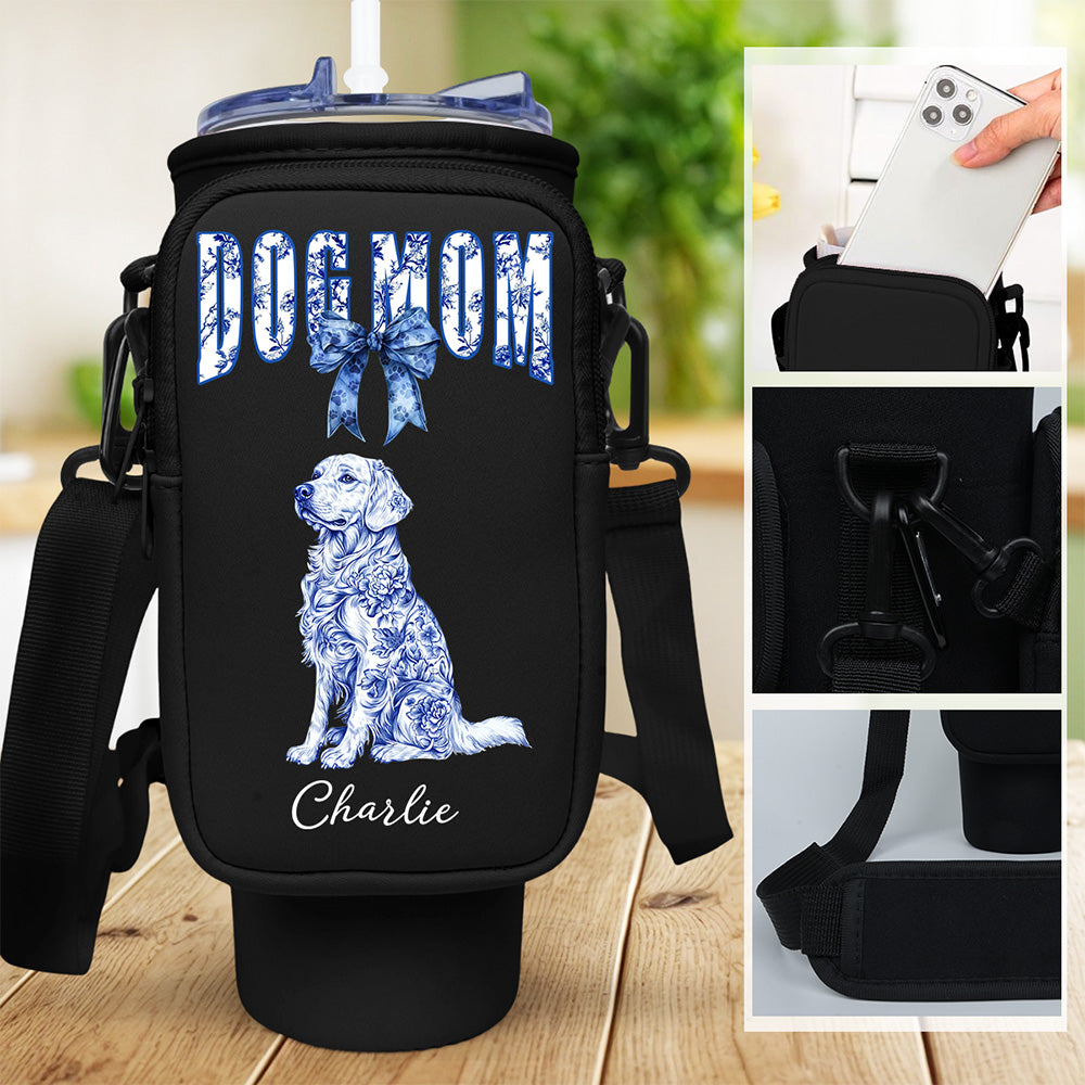 The Dog Mom -  Water Bottle Carrier Bag