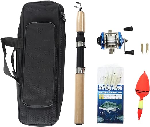 Ice Fishing Rod and Reel Combo, Ice Fishing Gear Complete Kit, Include Ice Jig and Ice Fishing Accessories, Spinning Ice Fishing Combos, 27.6inch Rod Portable Ice Fishing