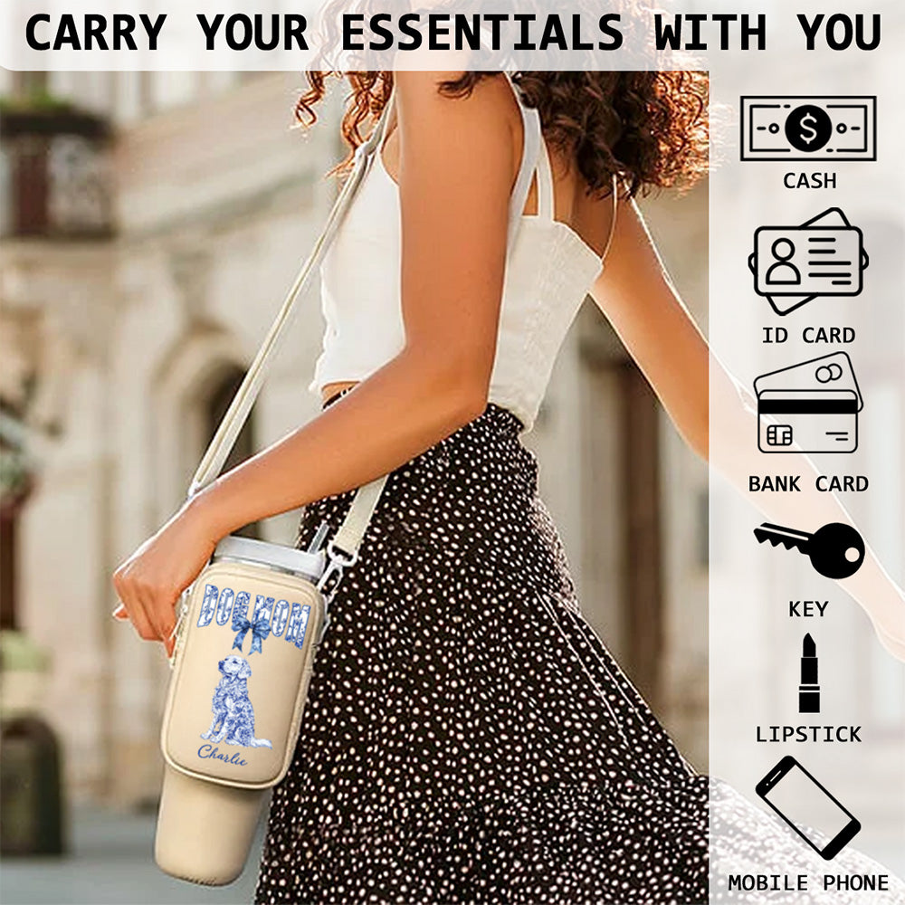 The Dog Mom -  Water Bottle Carrier Bag