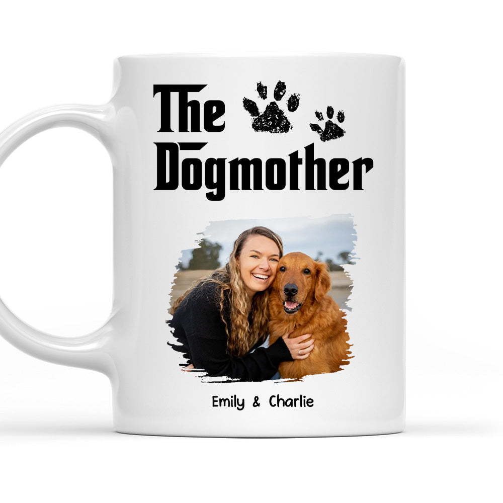White Cool Dog Mother Photo -  Coffee Mug