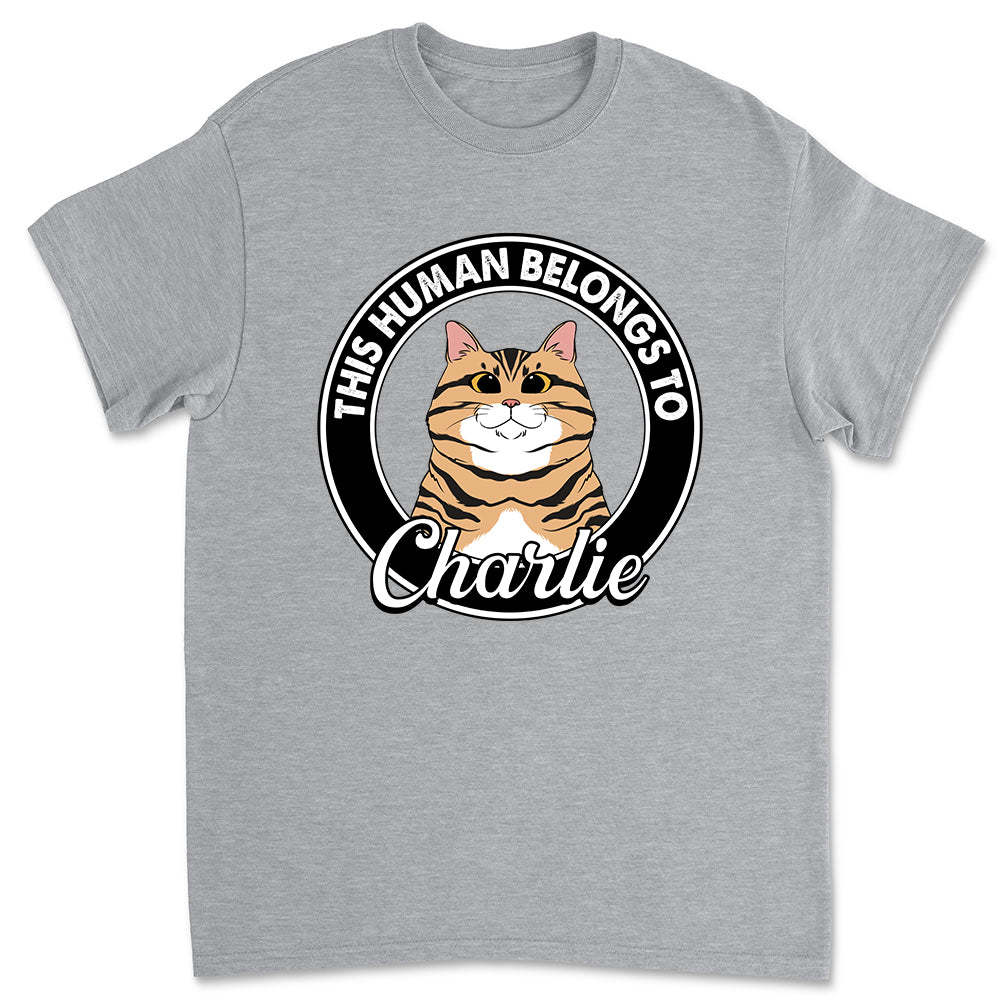Human Belongs Cat - Unisex T-shirt