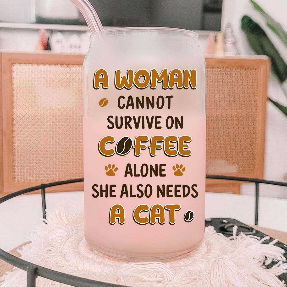 Survive On Cats - Glass Can