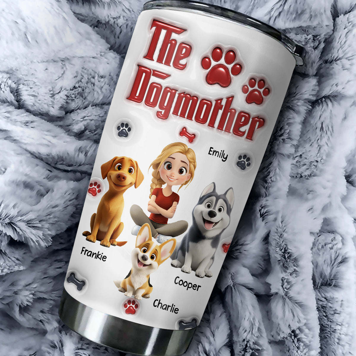 Cool Dog Mother -  3D Inflated Effect Tumbler