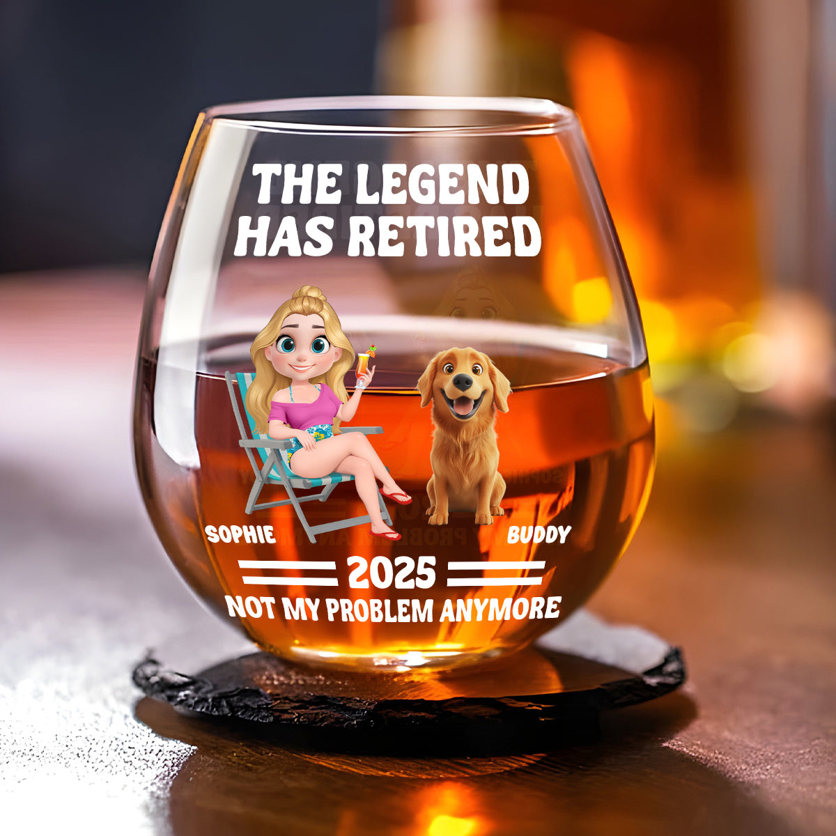 Not My Problem - Wine Glass