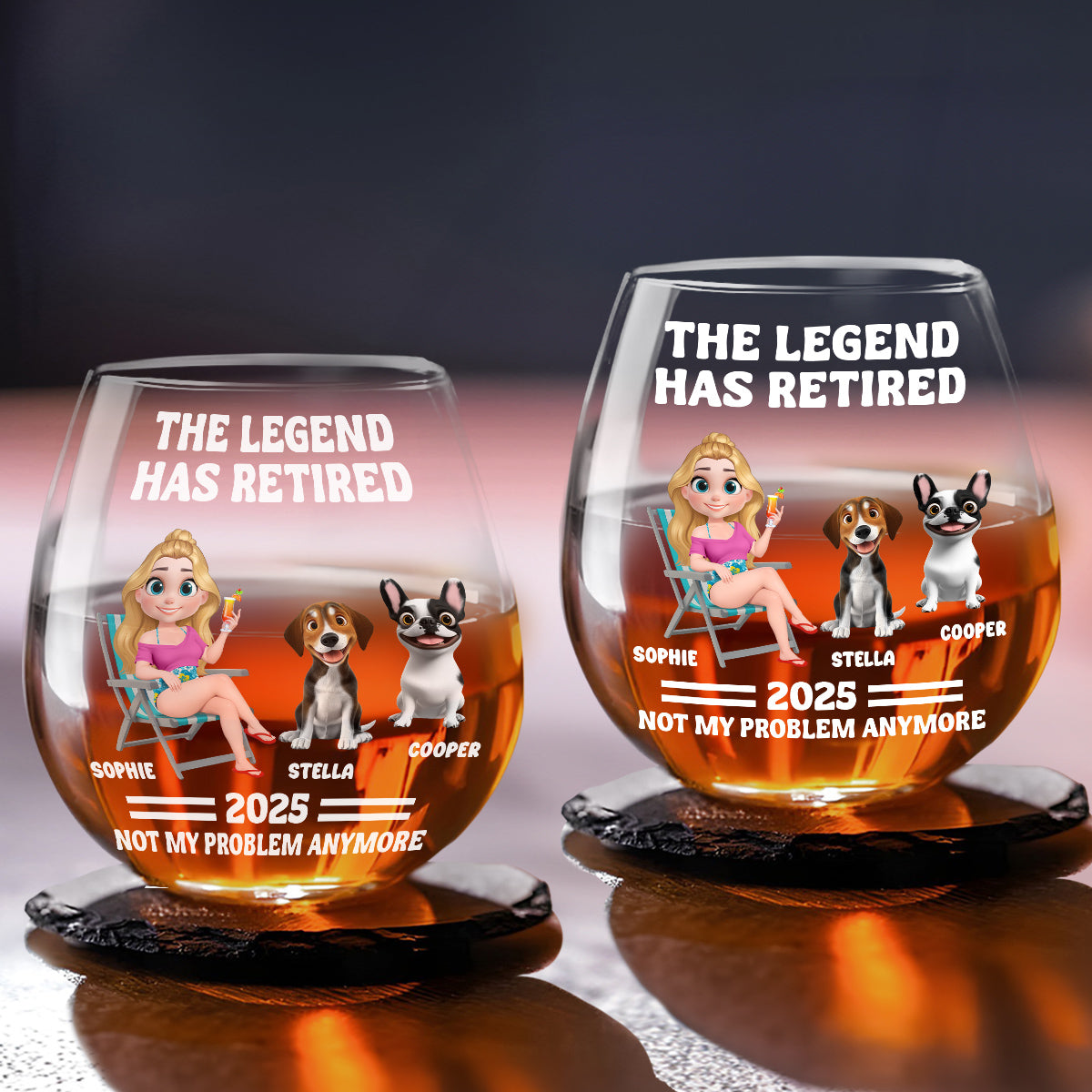 Not My Problem - Wine Glass