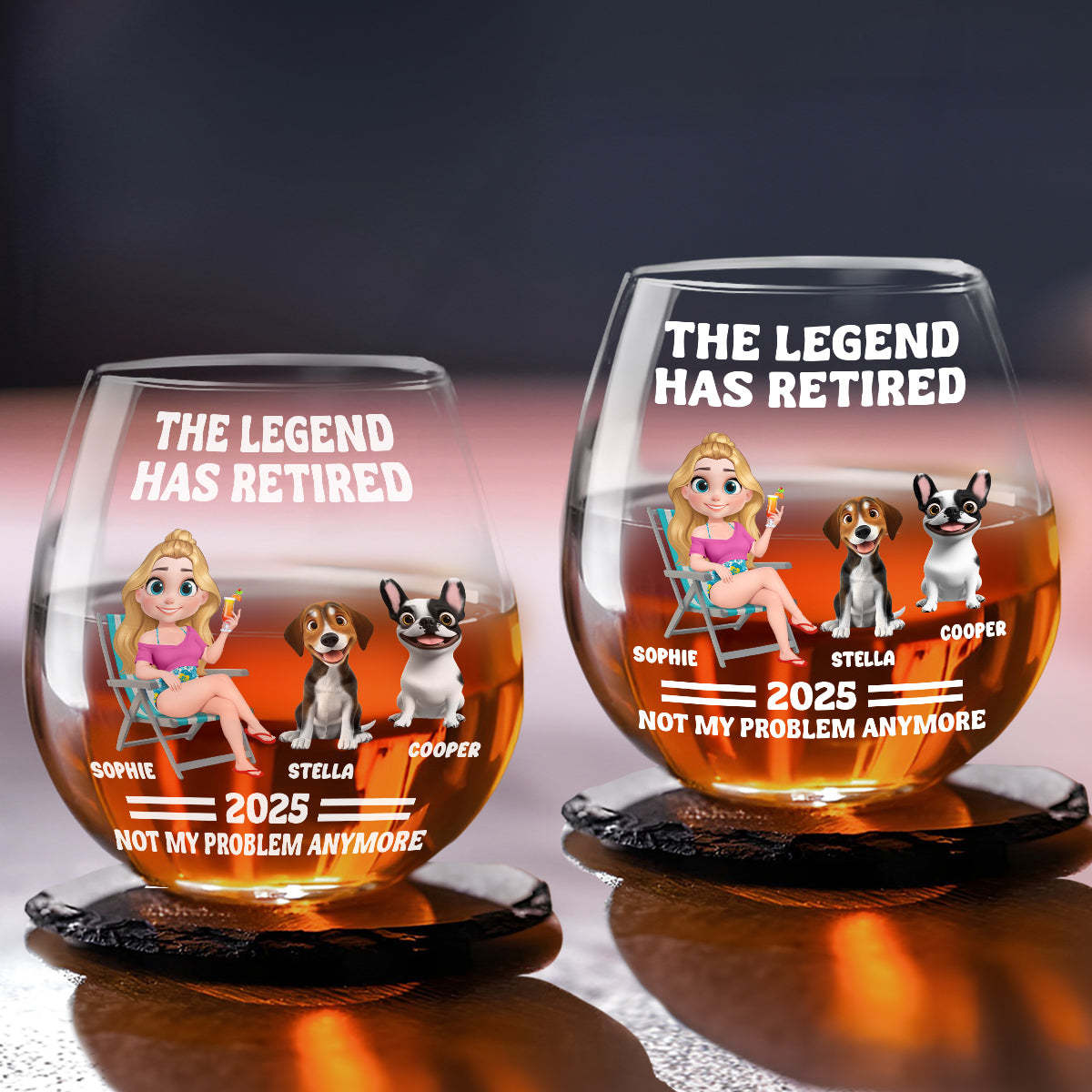 Not My Problem - Wine Glass