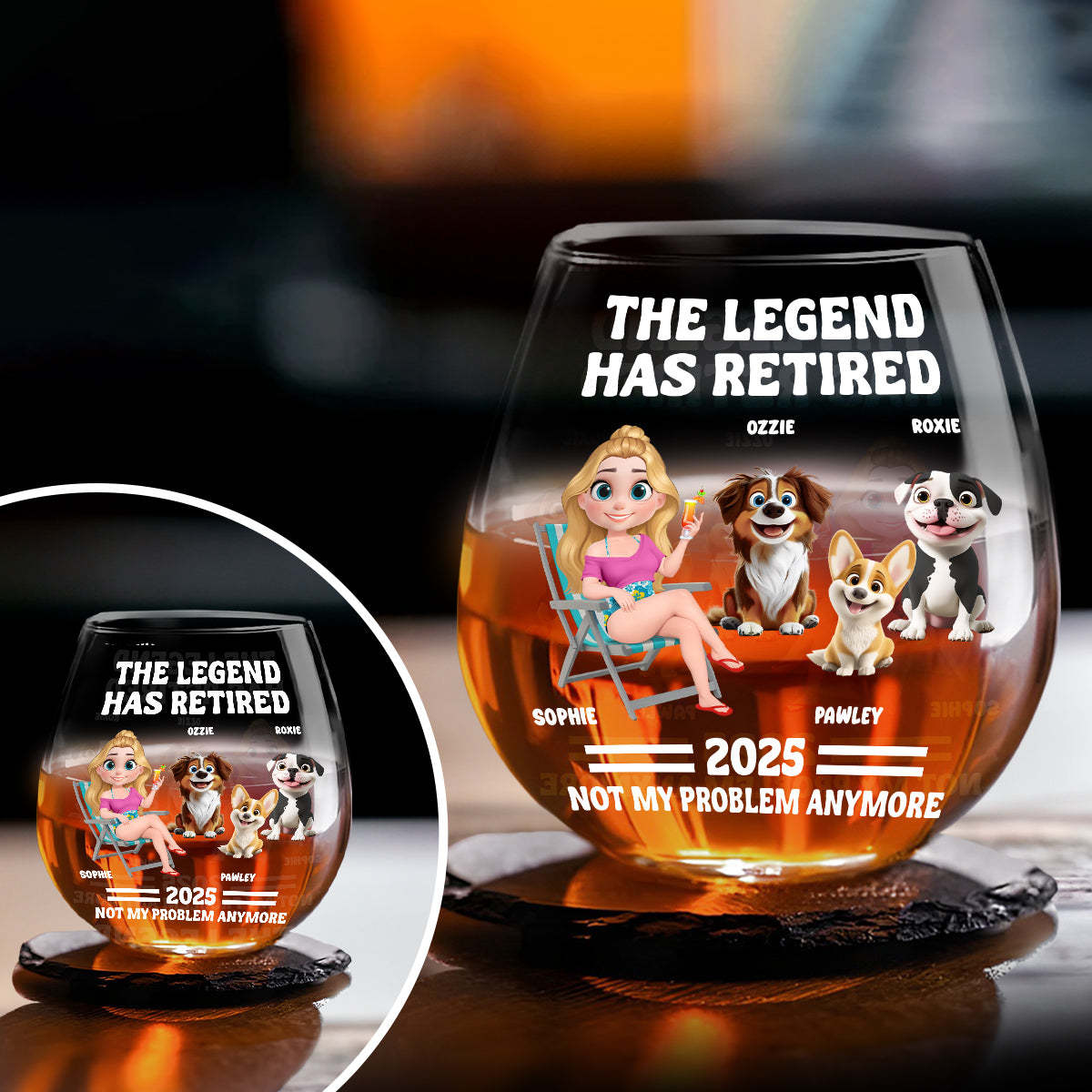 Not My Problem - Wine Glass