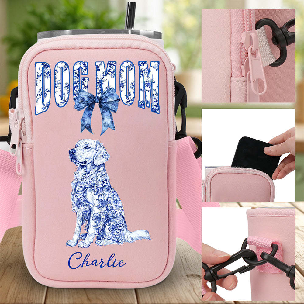 The Dog Mom -  Water Bottle Carrier Bag
