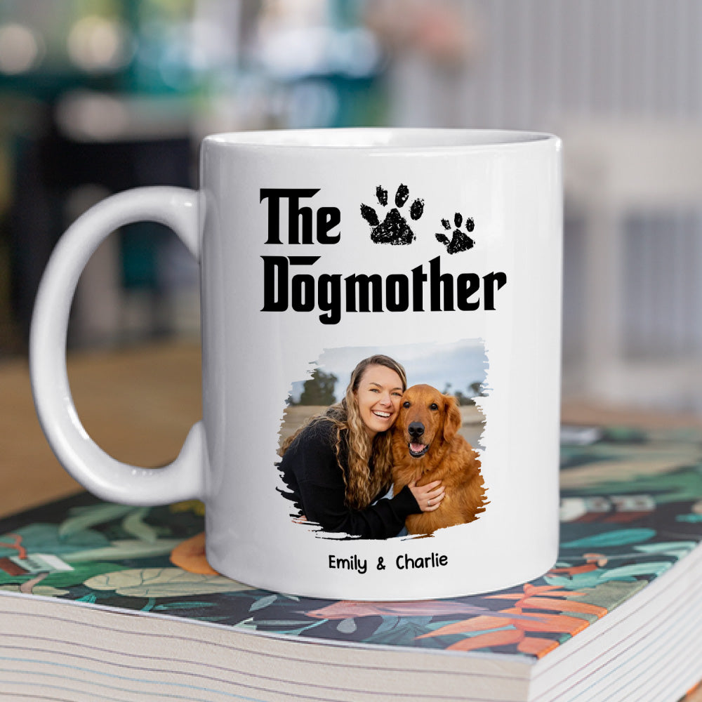 White Cool Dog Mother Photo -  Coffee Mug