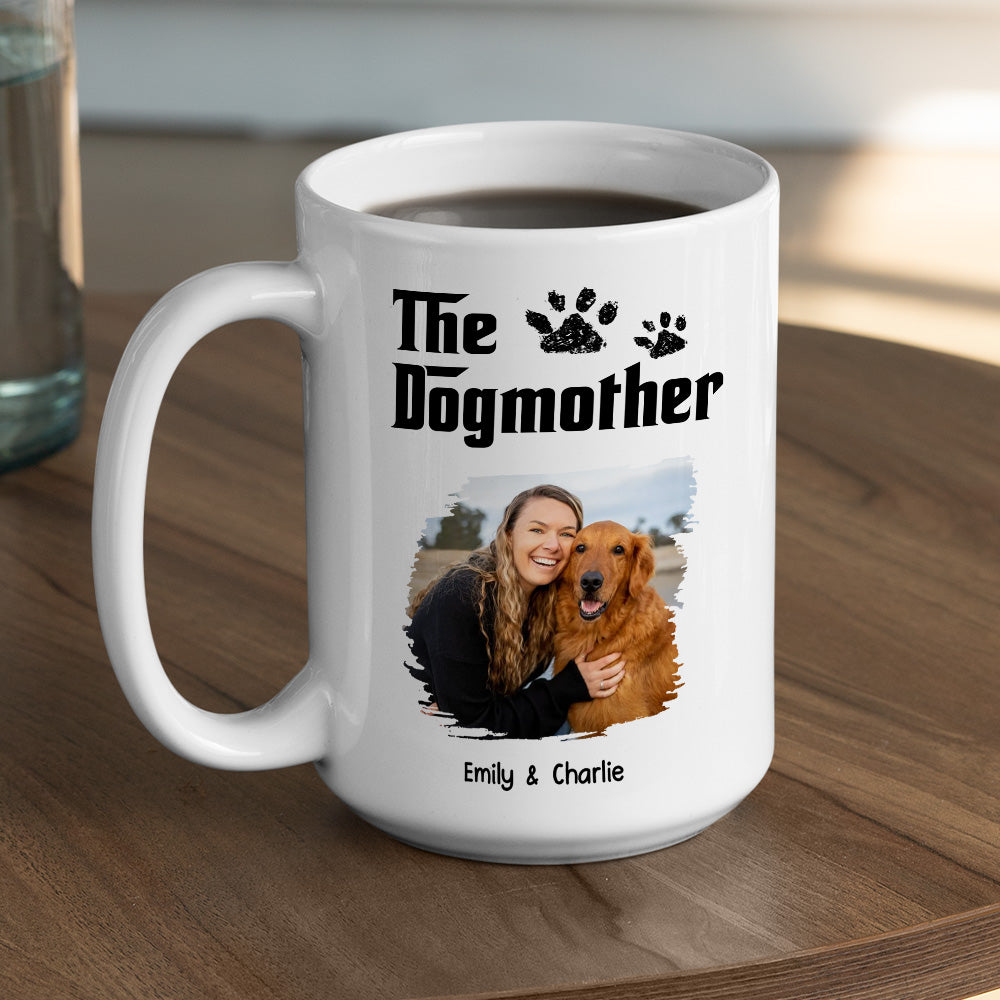 White Cool Dog Mother Photo -  Coffee Mug