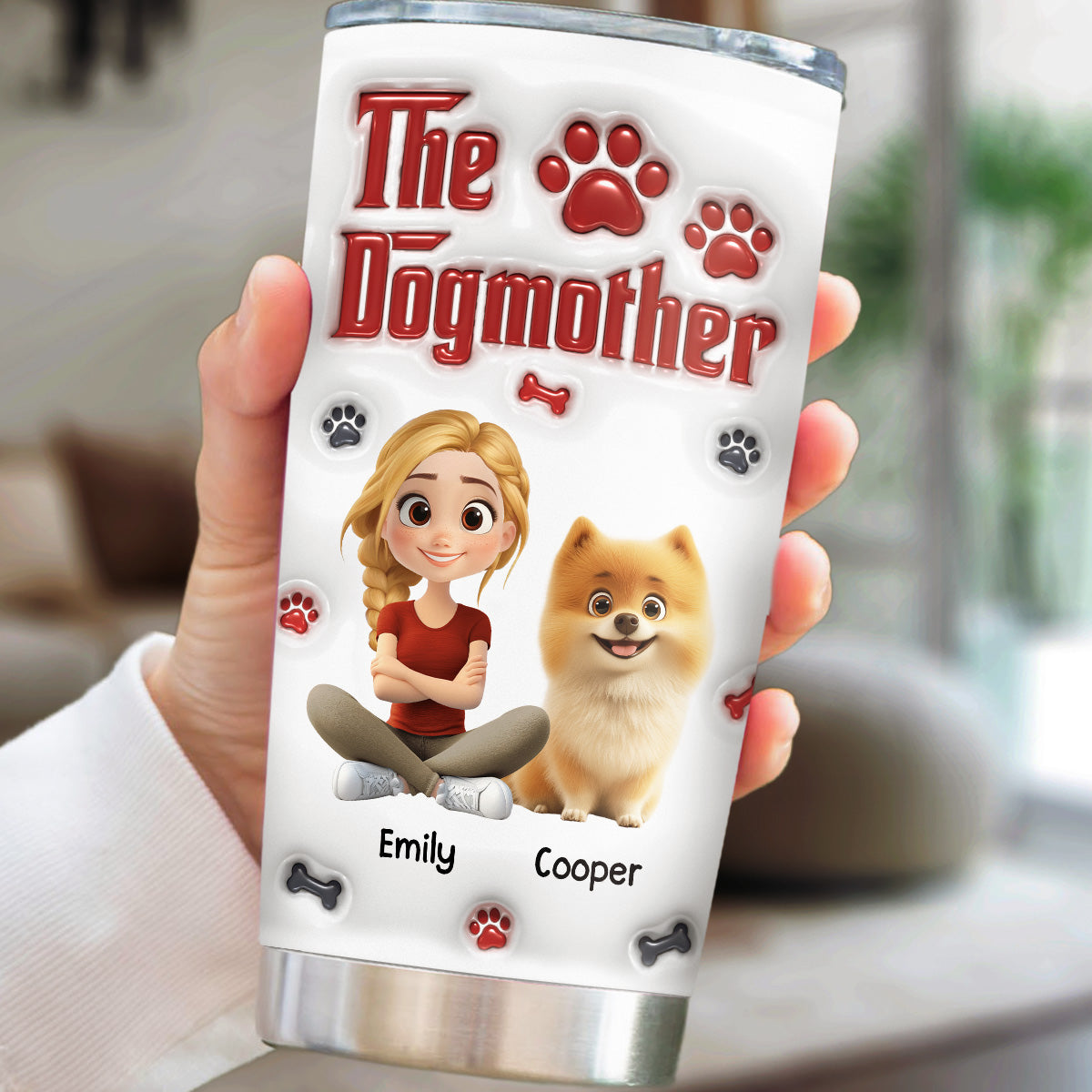 Cool Dog Mother -  3D Inflated Effect Tumbler