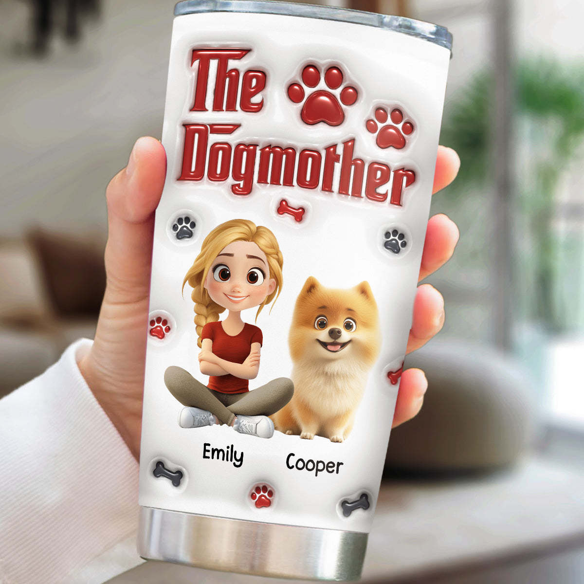 Cool Dog Mother -  3D Inflated Effect Tumbler