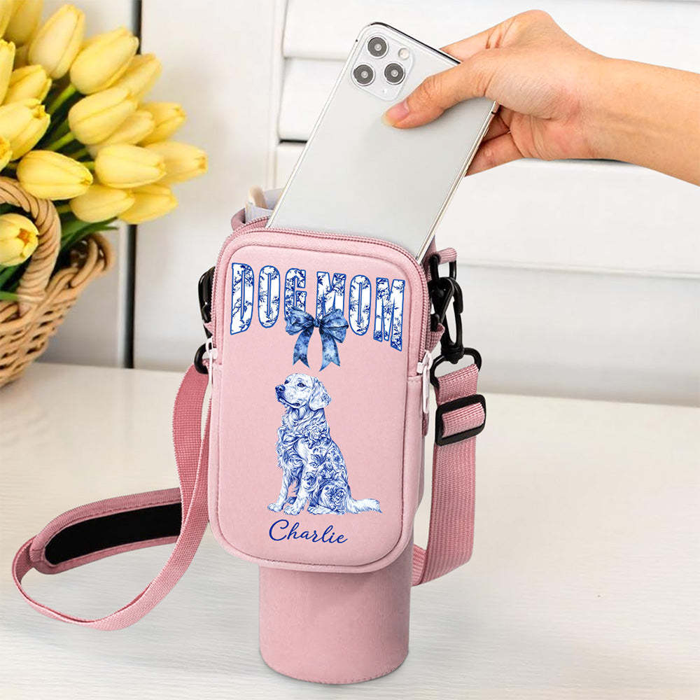 The Dog Mom -  Water Bottle Carrier Bag