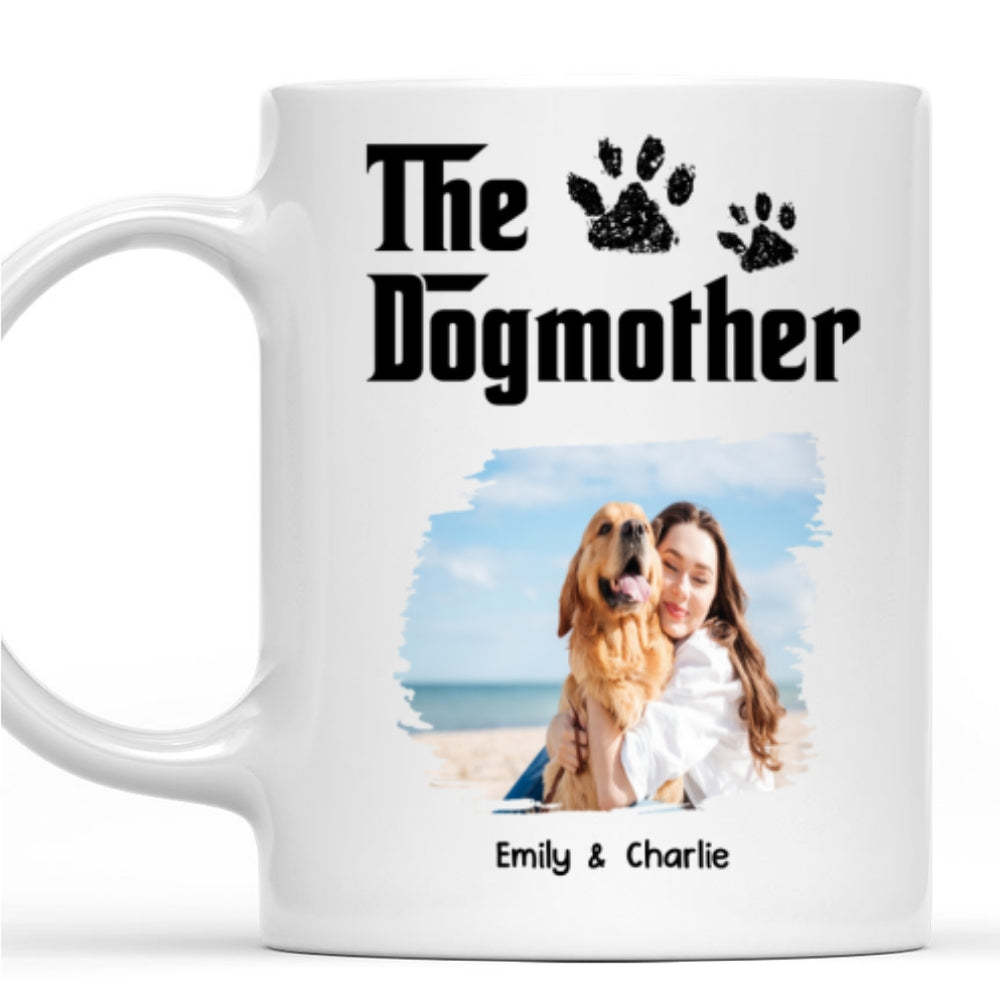 White Cool Dog Mother Photo -  Coffee Mug