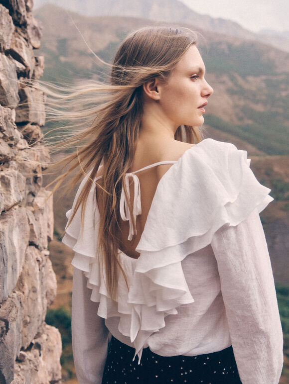 Ruffle Collar Blouse