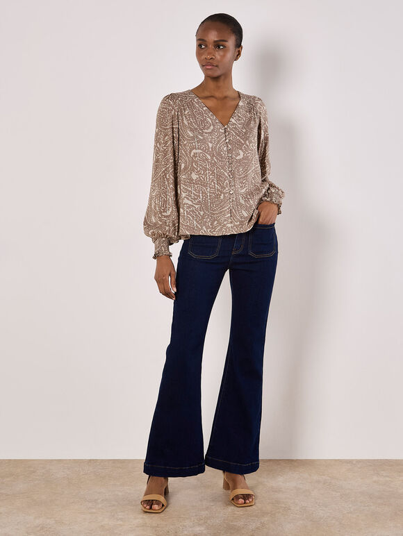 Paisley Print Shimmer Blouse