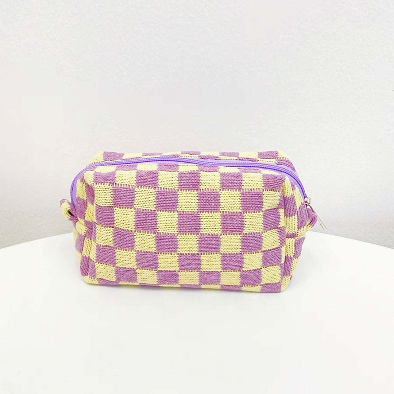 Checkerboard Makeup Bag
