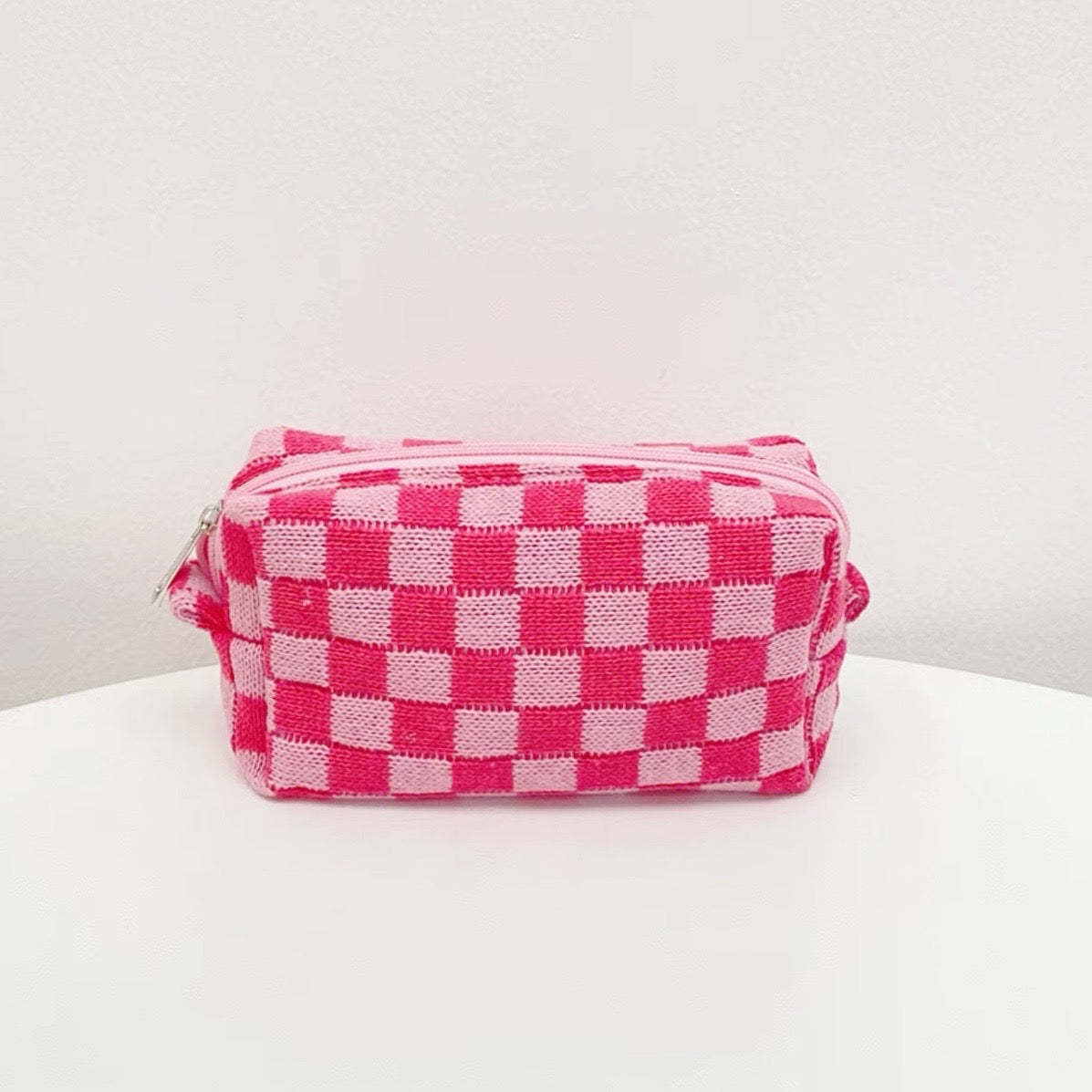 Checkerboard Makeup Bag