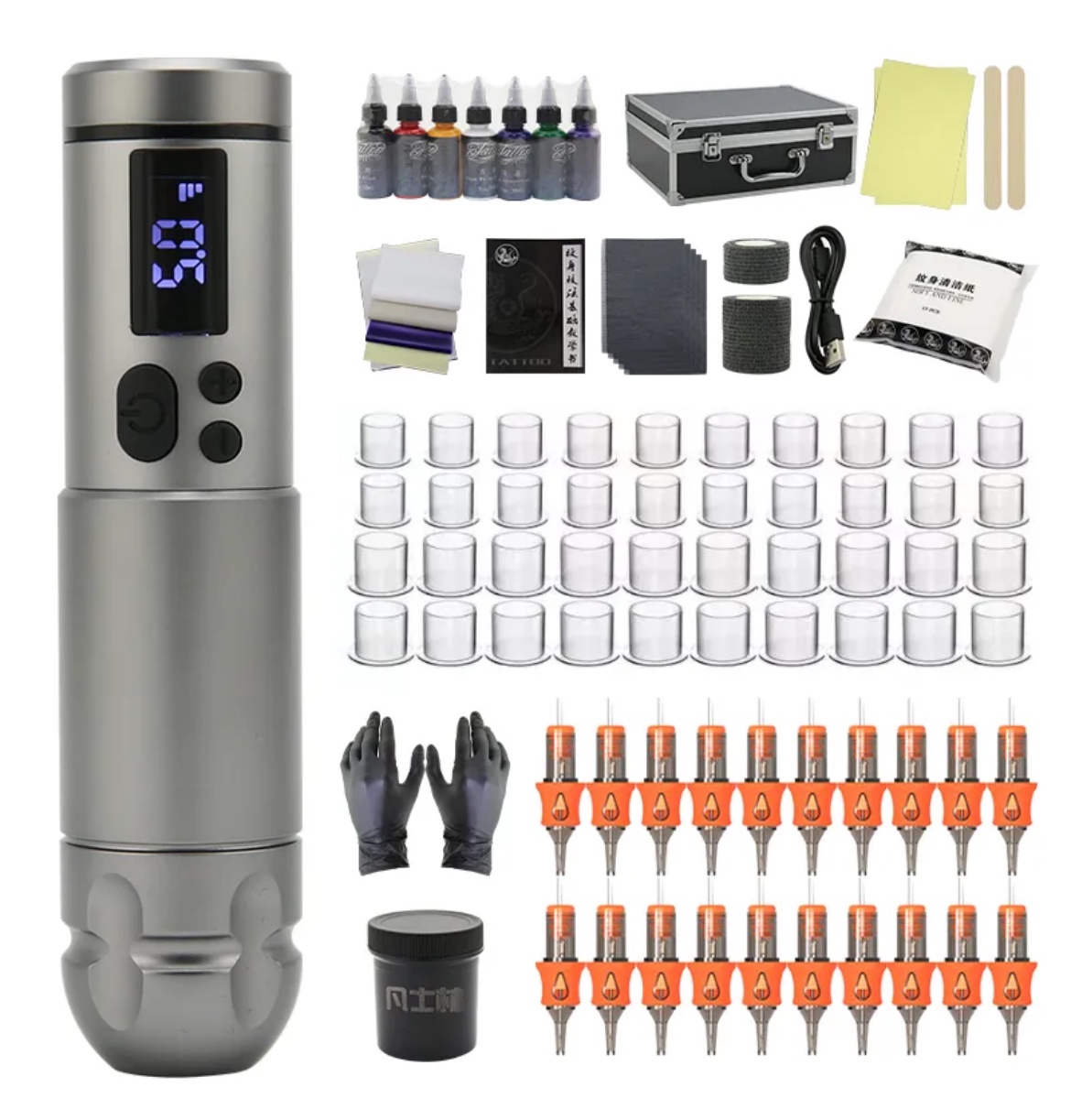 Amazon.com: Tattoo Gun Kit Complete Tattoo Machine Kit