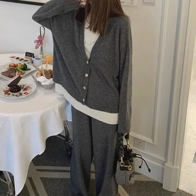Knitting Suit Women Autumn And Winter Lazy Style Loose