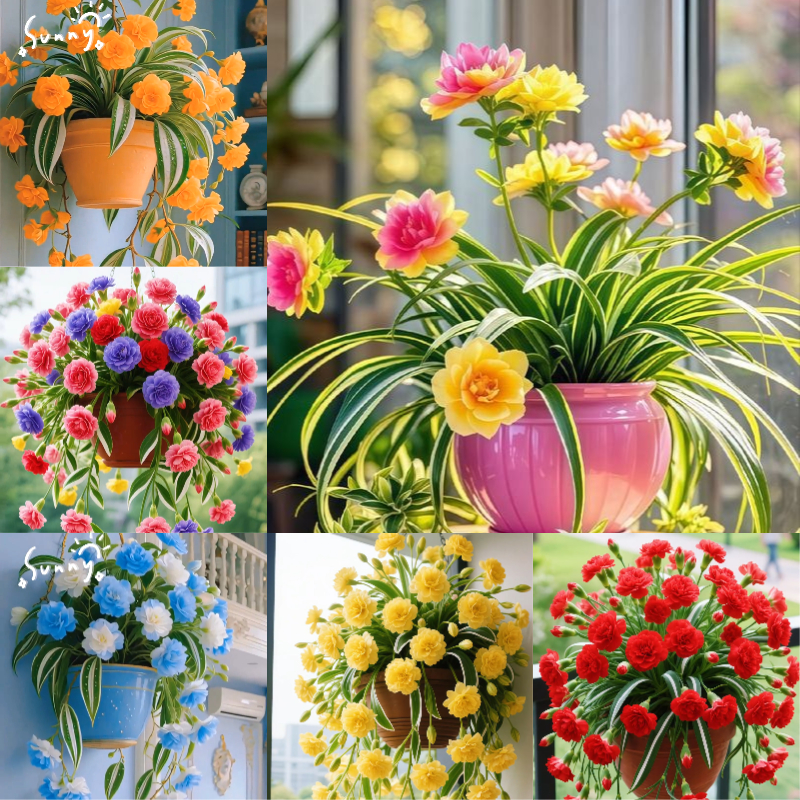 💐Double Chlorophytum comosum 'Variegatum'