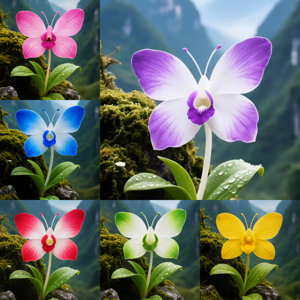 🌈Rare and colorful Phalaenopsis orchid