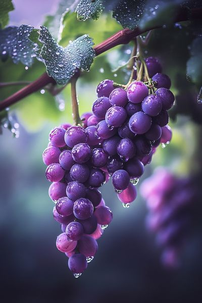 🍇🌈Nature's Smile: A Bunch of Grapes in All Colors