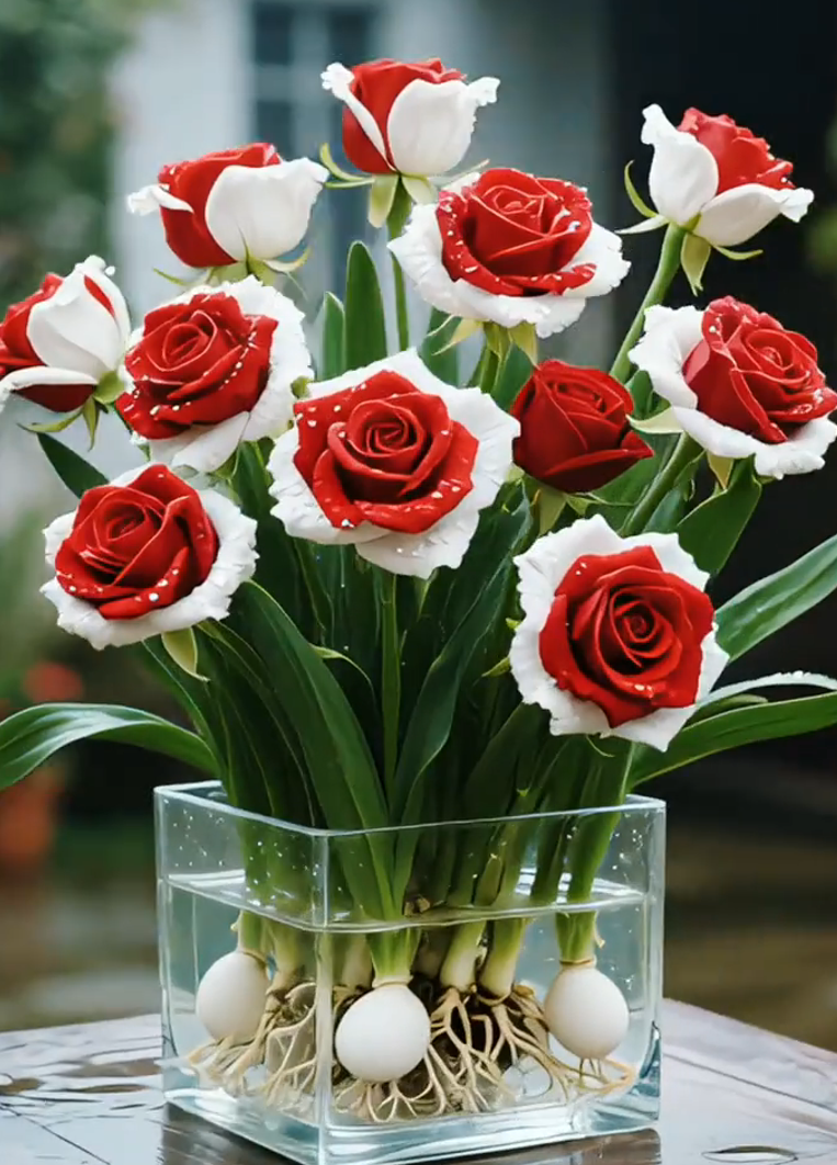 🌈Hydroponic Rare Two-Tone Rose Bulbs: Nature's Colorful Miracle 🌹