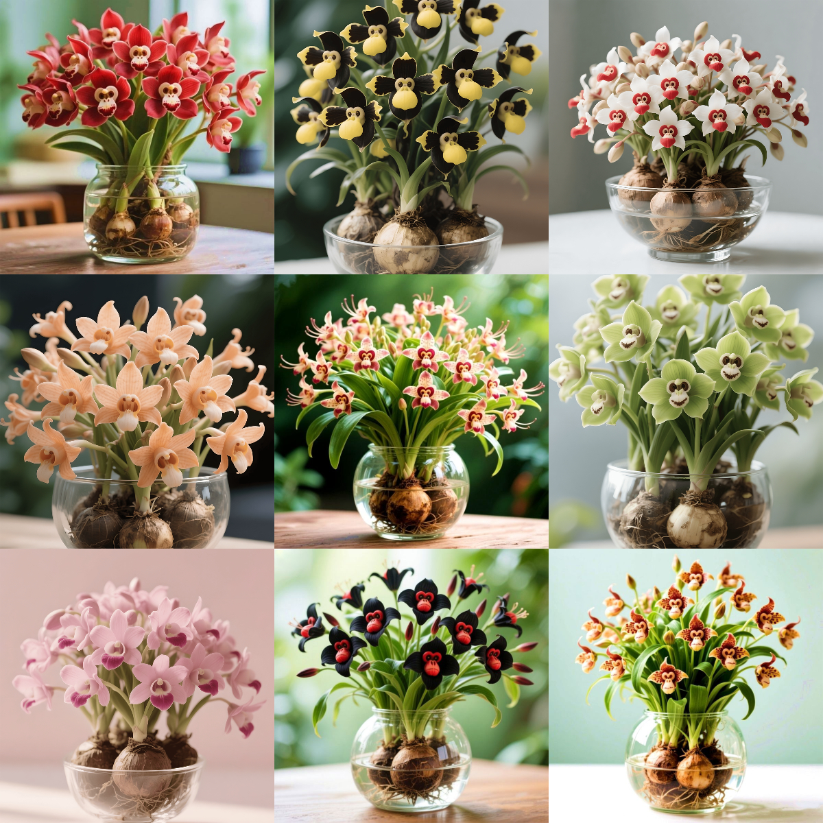 🐵💮 Monkey Orchid bulbs - can survive in soil or hydroponics💧🌱