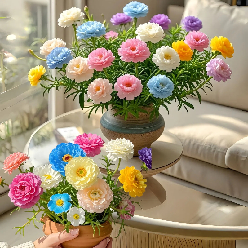 🌈🌹New gorgeous double moss rose variety-Rainbow