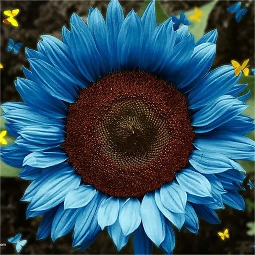 Bright Blue Sunflower Seeds