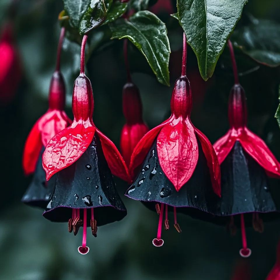 🌸Black Red Fuchsia Seeds