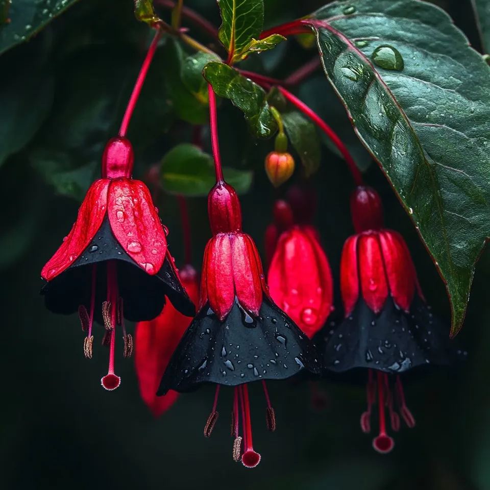 🌸Black Red Fuchsia Seeds