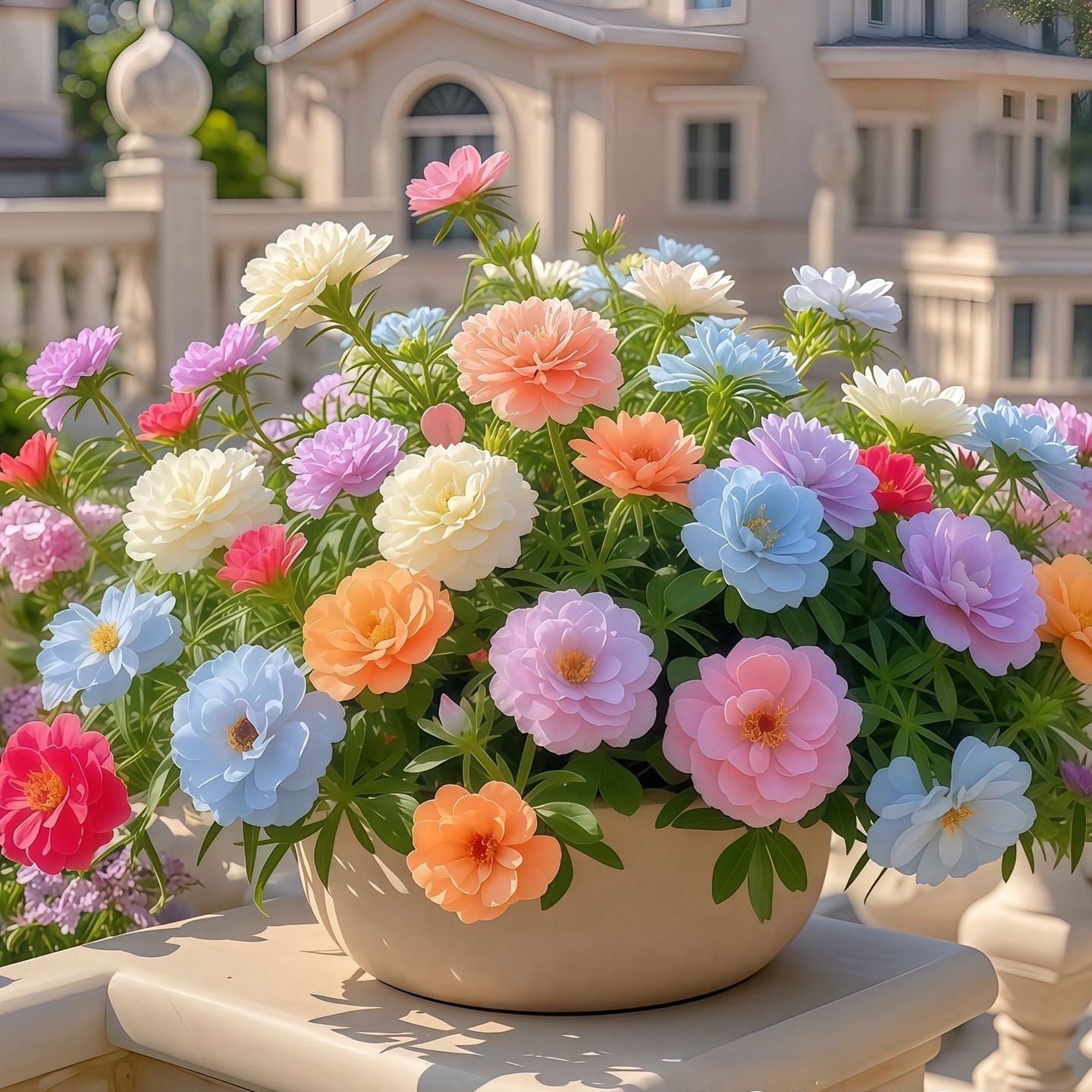 🌈🌹New gorgeous double moss rose variety-Rainbow