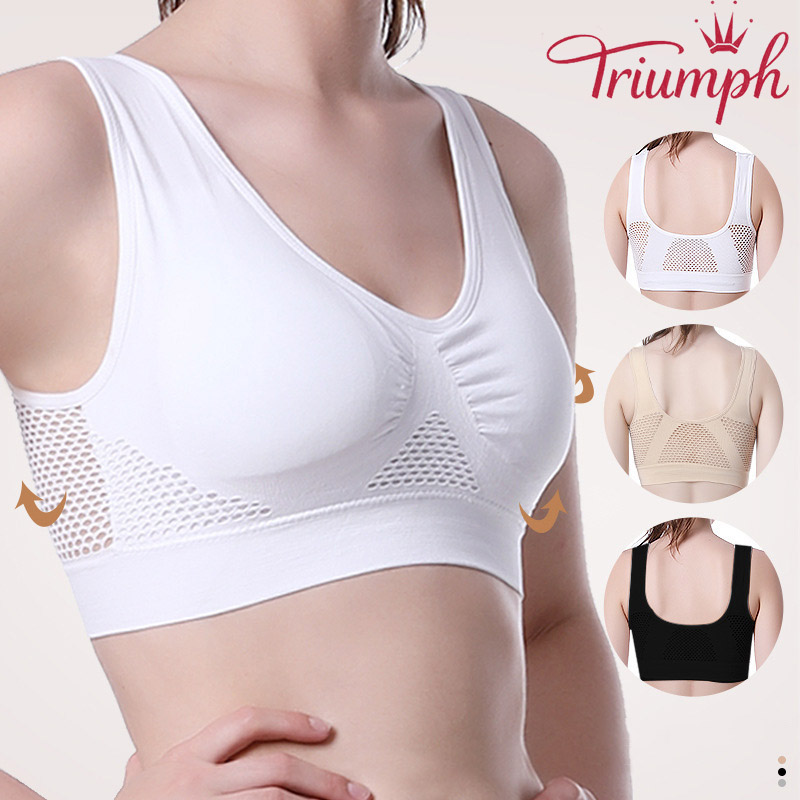 Triumph – 3 kusy 💥 priedušná podprsenka z dutej sieťoviny [75A-110E]