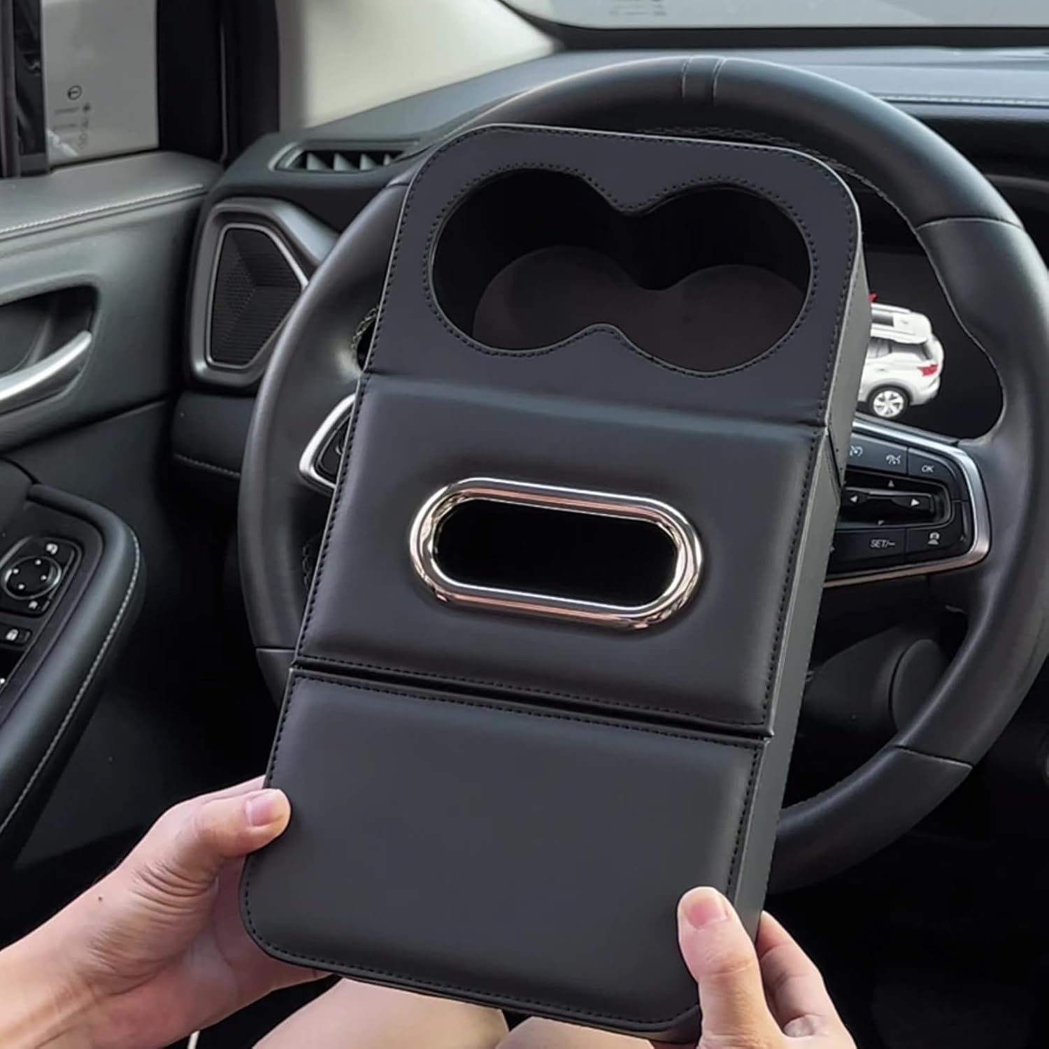 Многофункционална подложка за подлакътник от изкуствена кожа за кола