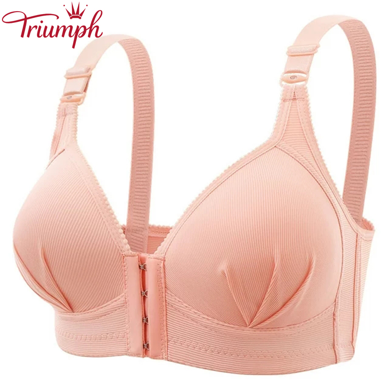 TRIUMPH - 3 DB 💥 Nagy méretű női melltartók Szexi egyszínű acélgyűrűs, nem mágneses csatos fehérnemű