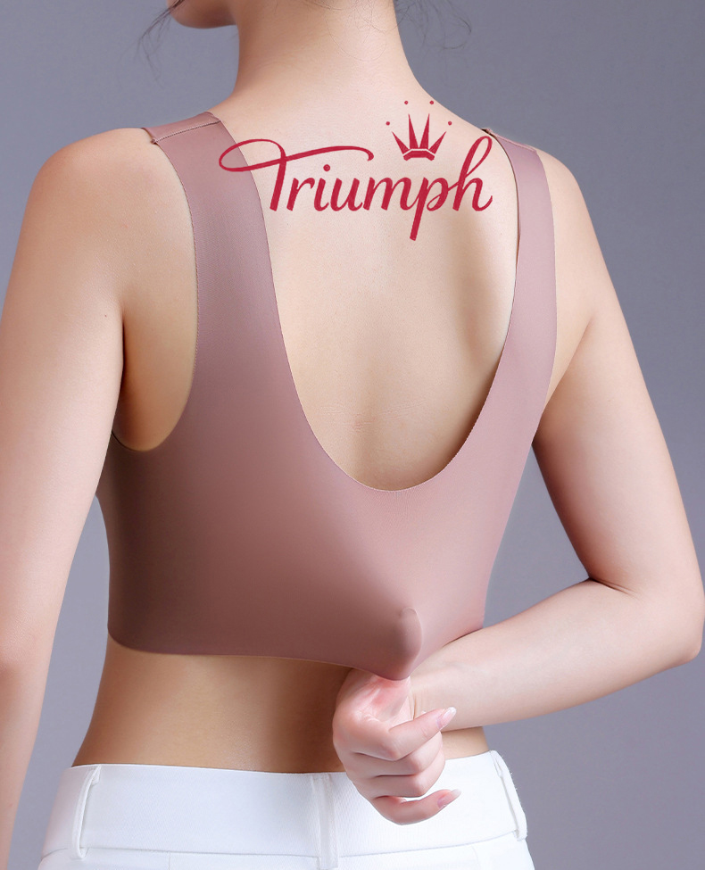 Triumph – Seamless lace zipper bra [three-piece set]
