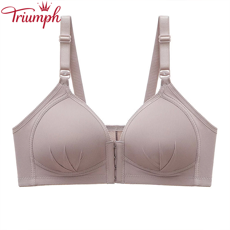 TRIUMPH - 3 DB 💥 Nagy méretű női melltartók Szexi egyszínű acélgyűrűs, nem mágneses csatos fehérnemű