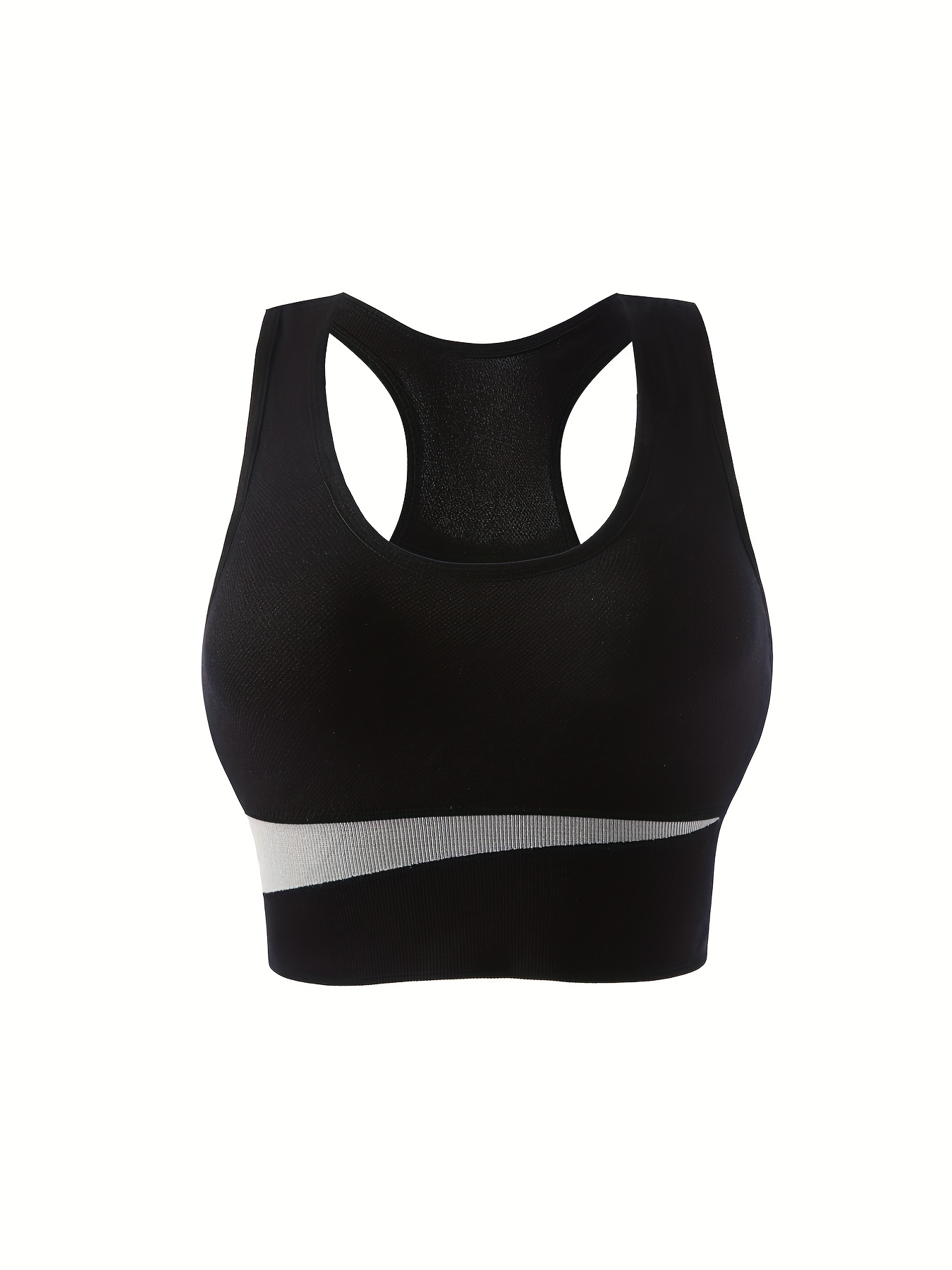 3ks športové podprsenky Colorblock, pohodlná a priedušná bezdrôtová podprsenka Racer back, dámska spodná bielizeň a spodná bielizeň