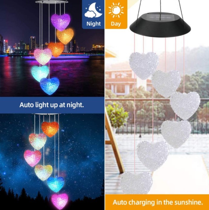 🦋 Enhance Your Garden✨Creative Bird Design Solar Wind Chimes