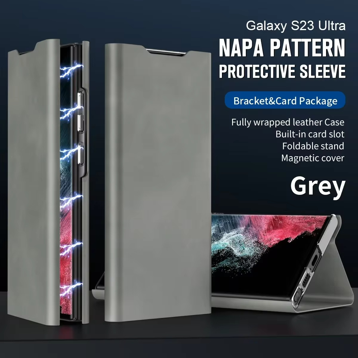 Magnetic Flip Leather Stand Card Insertion Case for Samsung Galaxy S24 S23 S22 S21 Ultra Plus