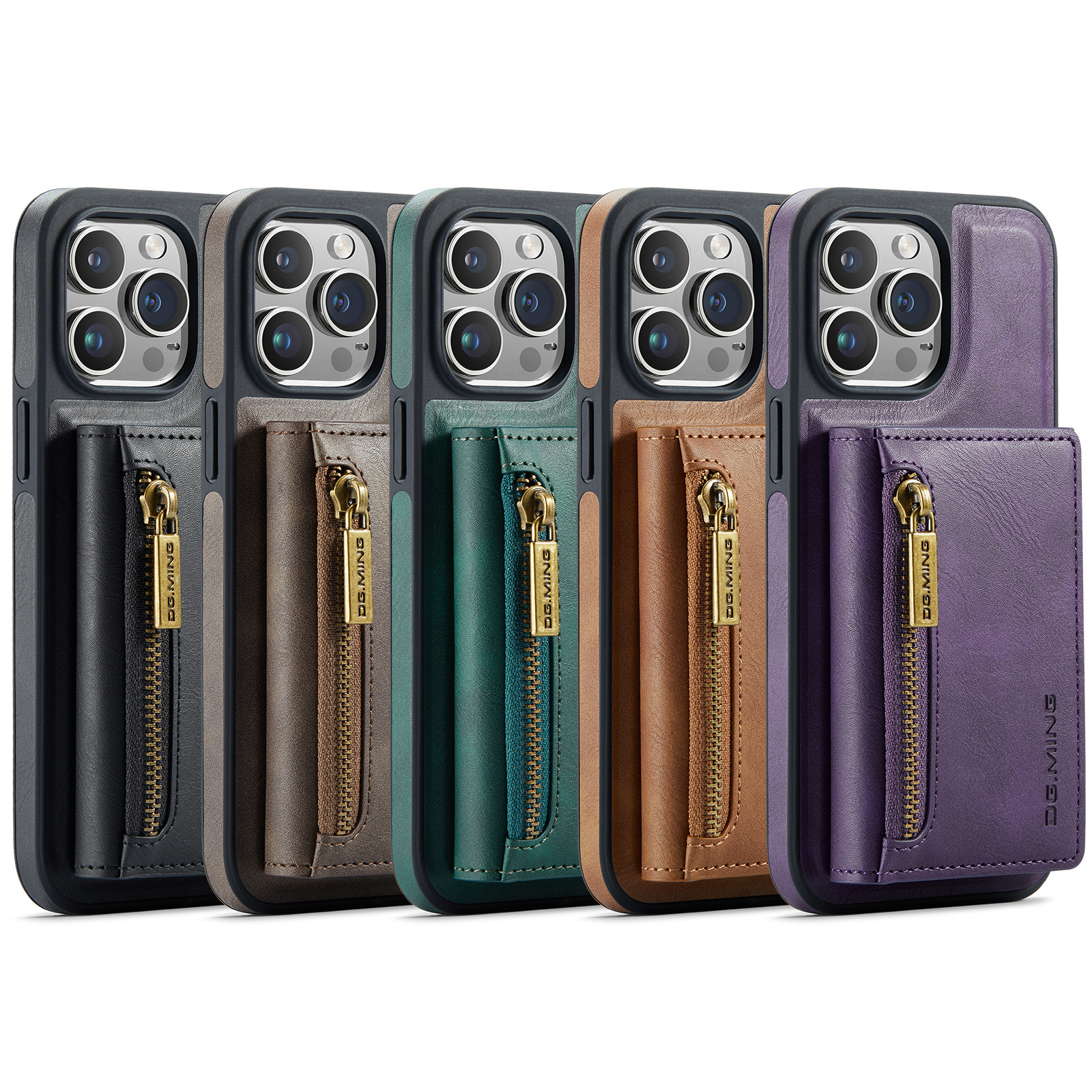 2 In 1 Detachable Magnetic Leather Wallet Phone Case For iPhone 16 Series