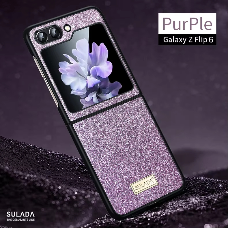 Fashion Glitter Shiny Crystal Phone Case For Samsung Galaxy Z Flip 6 5 4 3 