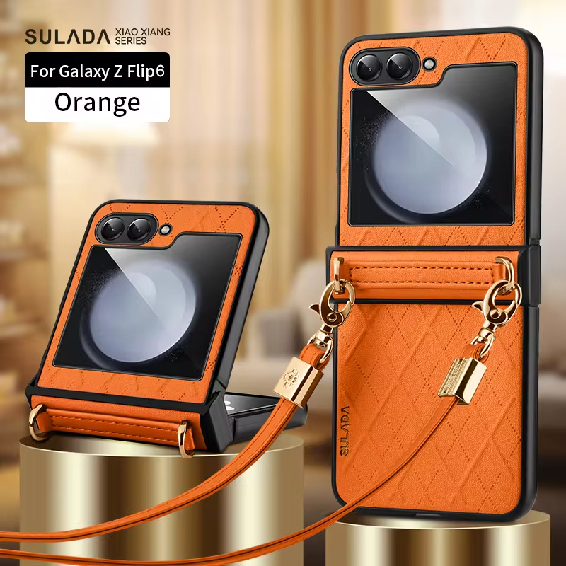 Crossbody Lanyard Folding Shockproof Protection Hard Back Cover For Samsung Galaxy Z Flip 5/4