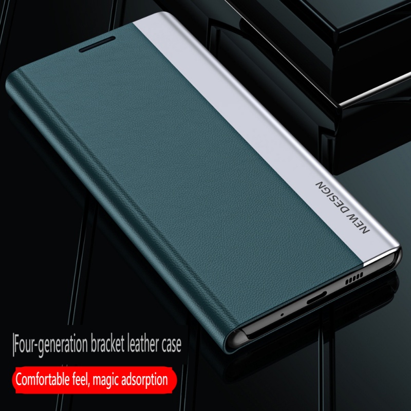 Luxury Flip Leather Invisible Plating Bracket Phone Case For iPhone 16 Series