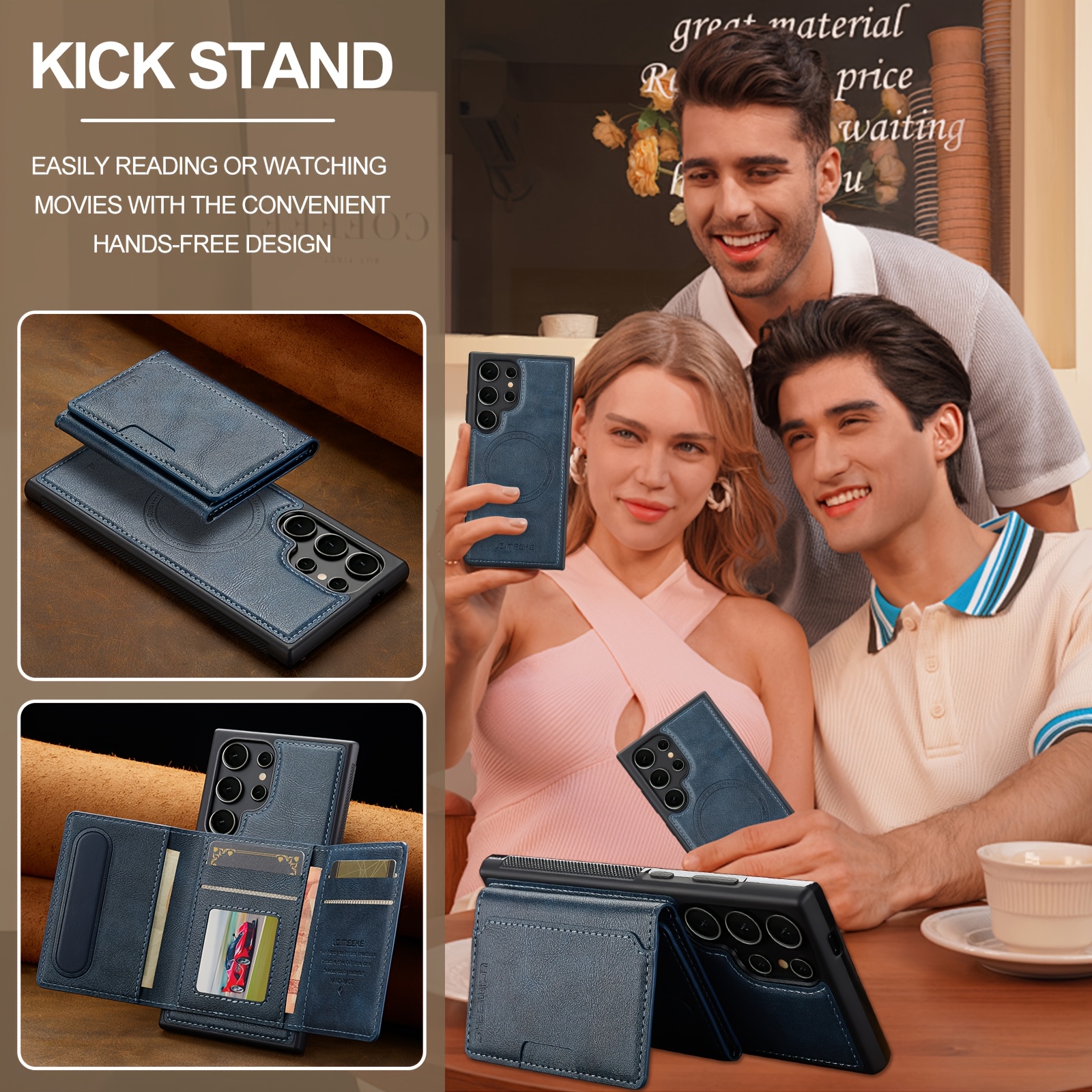 2-In-1 Detachable Magnetic Wallet Case For Samsung Galaxy S25, S24, S23, S22, S21 Ultra Plus, And S20 FE