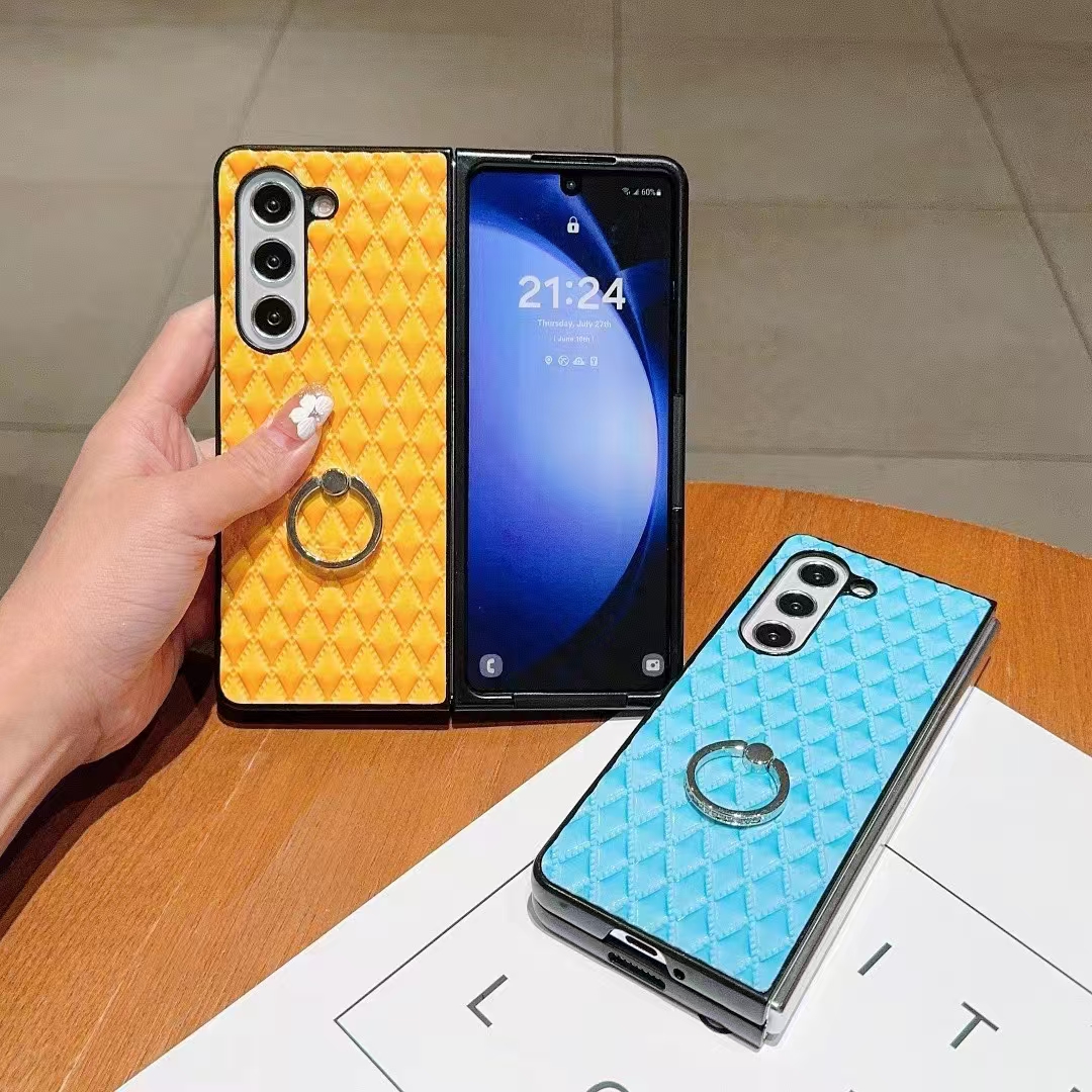 Luxury Diamond Ring Holder Phone Case For Samsung Galaxy Fold 3 4 5 6
