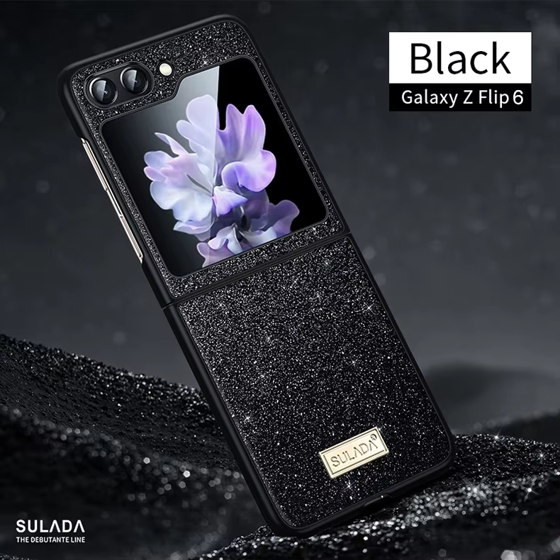 Fashion Glitter Shiny Crystal Phone Case For Samsung Galaxy Z Flip 6 5 4 3 