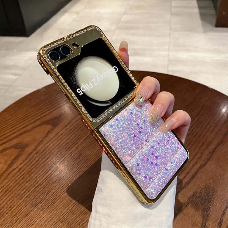Electroplated Diamond Flash Phone Case for Samsung Galaxy Z Flip 5 4 3 